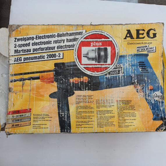 1-1-258183-4-Taladro Electrico Aeg Pneumatic 2000-2 Azul