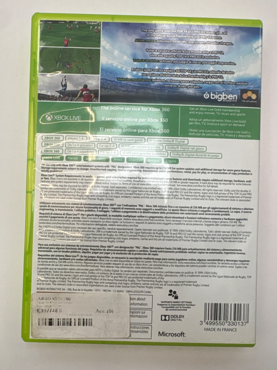 1-1-260288-2-Videojuego Xbox 360 Rugby 15