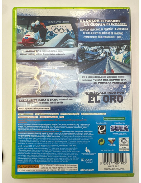 1-1-260289-2-Videojuego Xbox 360 Vancouver 2010