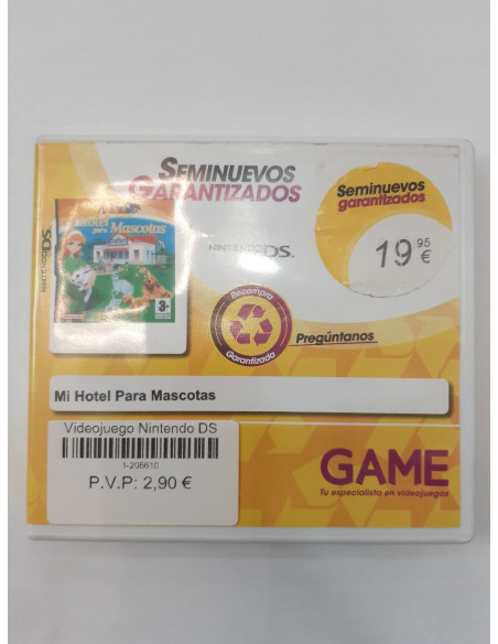 1-1-206610-1-Videojuego Nintendo DS Mi hotel para mascotas.