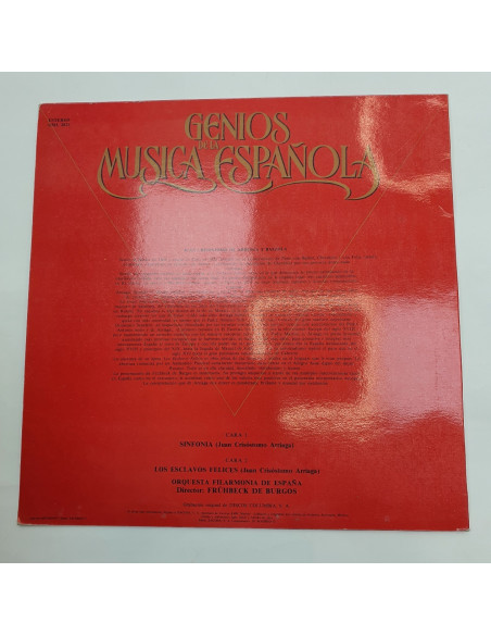 1-1-217989-2-Vinilo Genios de la musica española : Arriaga