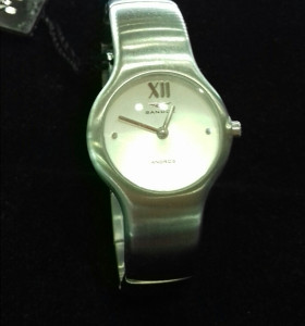 1-1-81293-1-sandoz reloj acero cristal zafiro 50m impermeable sin uso