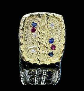 1-1-149894-4-Anillo plata bañada en oro dolar cuadrado piedras talla 27