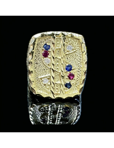 1-1-149894-4-Anillo plata bañada en oro dolar cuadrado piedras talla 27