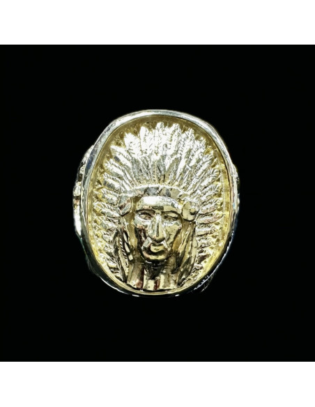 1-1-149899-5-Anillo plata jefe indio grande Ovalado