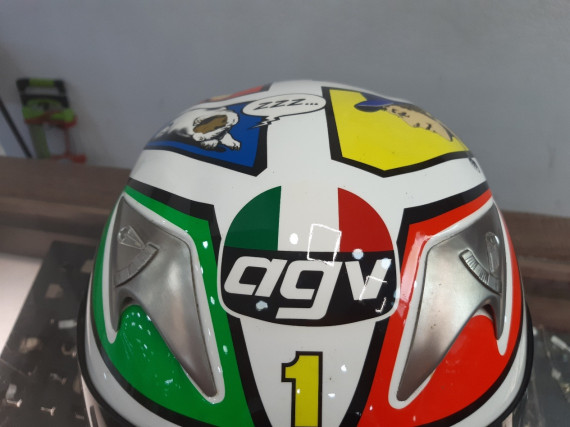 1-1-227409-4-Casco Integral Agv Mugello Valentino Rossi 2006 Talla Ml 