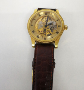 1-1-238310-1-Reloj Alta Gama Caballero Bulova Vintage Swiss Skeleton Wrist Watch 11987
