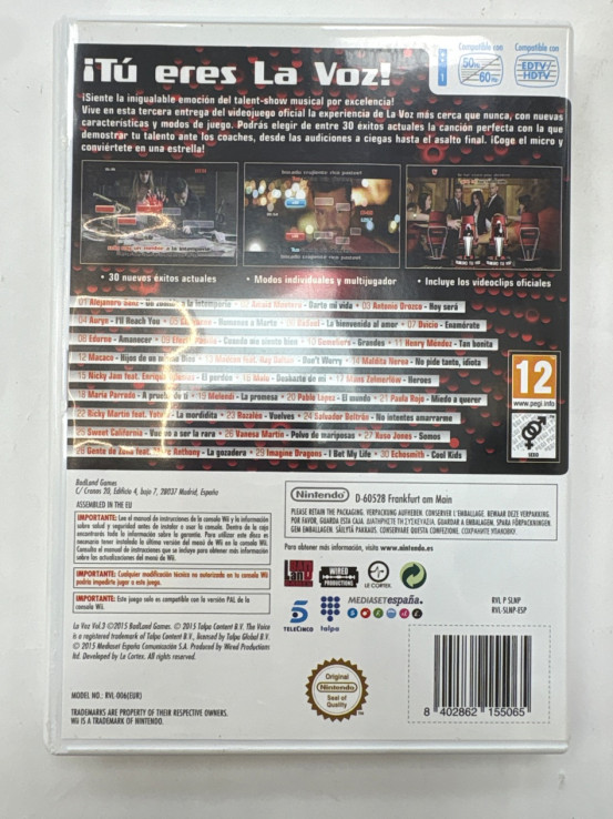 1-1-261032-3-Videojuego Wii La Voz Vol.3 2 Microfonos