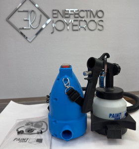 1-1-261615-1-Pistola De Pintar Con Compresor Portátil Paint Zoom Azul