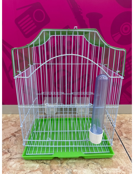 1-1-261828-1-Jaula De Pajaros Con Bebedero Y Comedero (Sin Uso)