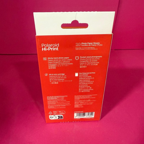 8-8-69755-3-Fotografía Y Videocámaras Papel Impresion Polaroid 2x3 20u. (Sin Uso)