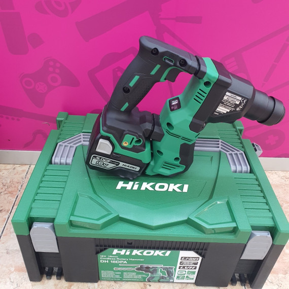 1-1-259946-2-Martillo A Bateria Hikoki DH 18DPA 230V 2Baterias (Sin Uso)