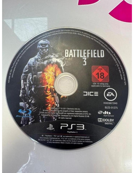 9-9-68299-1-Videojuego PS3 Battlefield 3 (sin caratula)