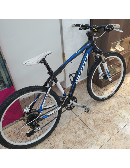 1-1-262475-1-Bicicleta Montana Scott Aspect 30 Negra Blanca Azul Talla M 26 Pulgadas