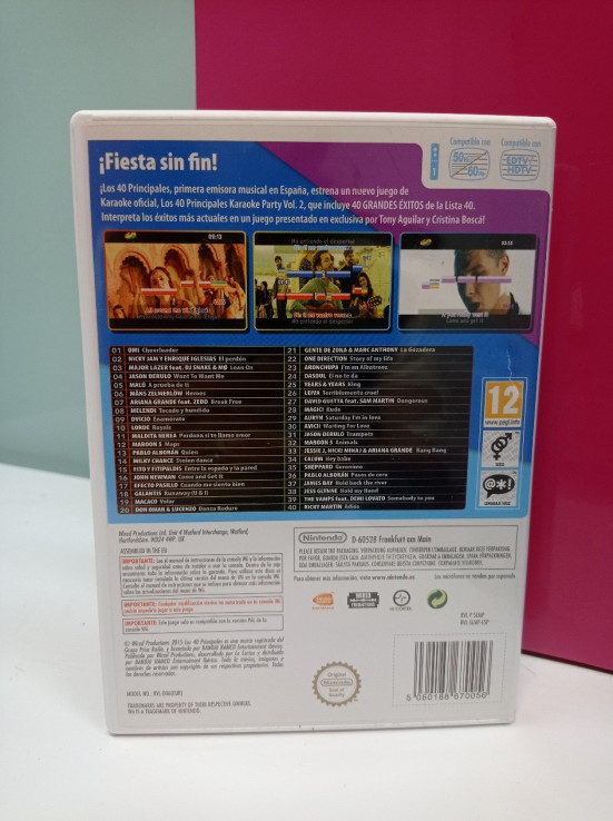 9-9-65702-3-Videojuego Wii 40 principales karaoke pàrty vol2
