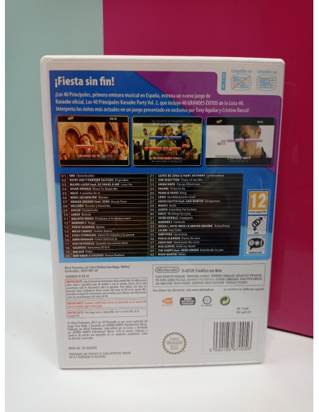 9-9-65702-3-Videojuego Wii 40 principales karaoke pàrty vol2