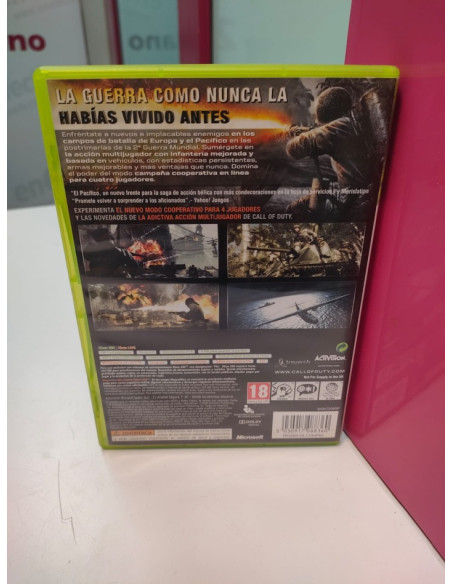 9-9-70956-2-Videojuego Xbox 360 Classics call of duty world at war 