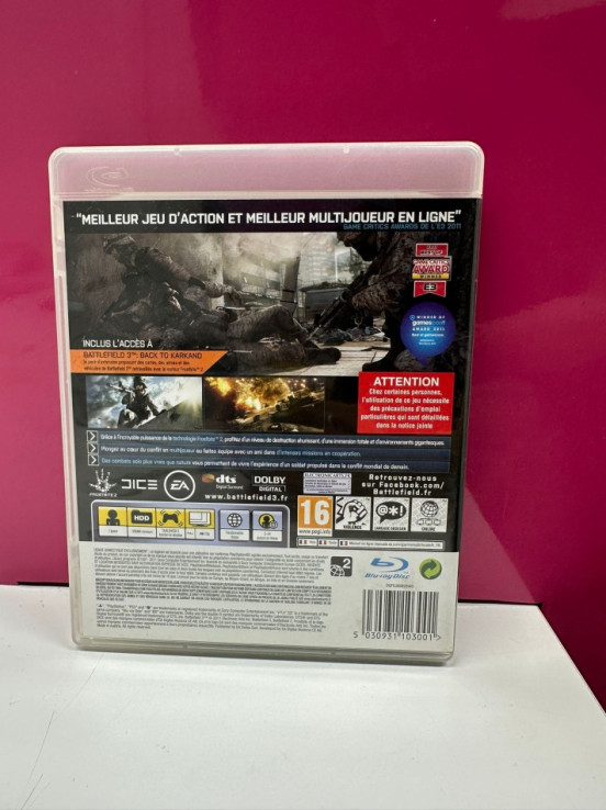 9-9-63214-2-Videojuego PS3 battlefield 3 pal francia