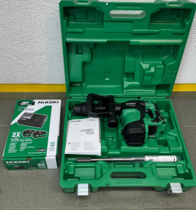 9-9-68160-1-Martillo demoledor Hikoki h 3641da 36v cargador 2 baterías 8ah uc18ysl3 (sin uso)