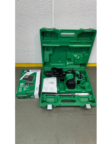 9-9-68160-1-Martillo demoledor Hikoki h 3641da 36v cargador 2 baterías 8ah uc18ysl3 (sin uso)