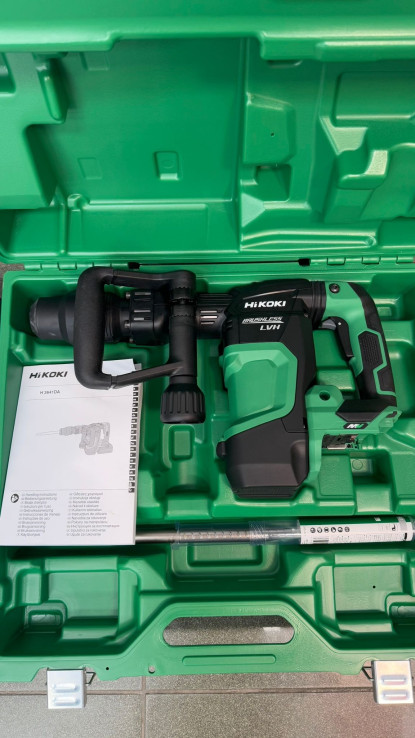 9-9-68160-2-Martillo demoledor Hikoki h 3641da 36v cargador 2 baterías 8ah uc18ysl3 (sin uso)