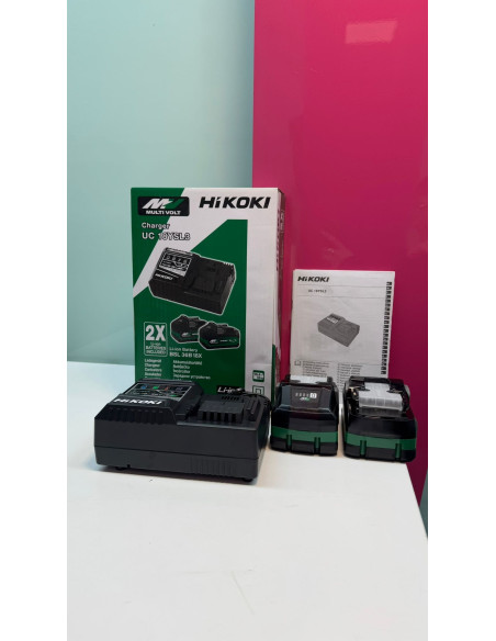 9-9-68160-5-Martillo demoledor Hikoki h 3641da 36v cargador 2 baterías 8ah uc18ysl3 (sin uso)