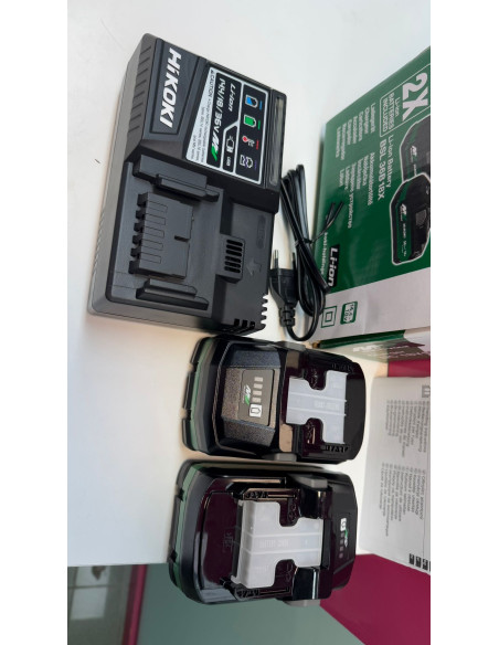 9-9-68160-7-Martillo demoledor Hikoki h 3641da 36v cargador 2 baterías 8ah uc18ysl3 (sin uso)
