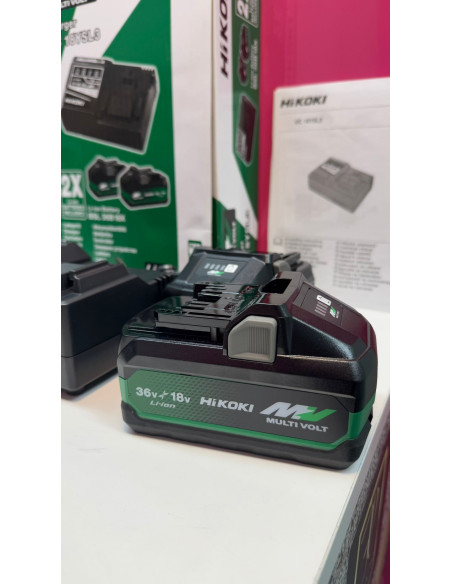 9-9-68160-8-Martillo demoledor Hikoki h 3641da 36v cargador 2 baterías 8ah uc18ysl3 (sin uso)