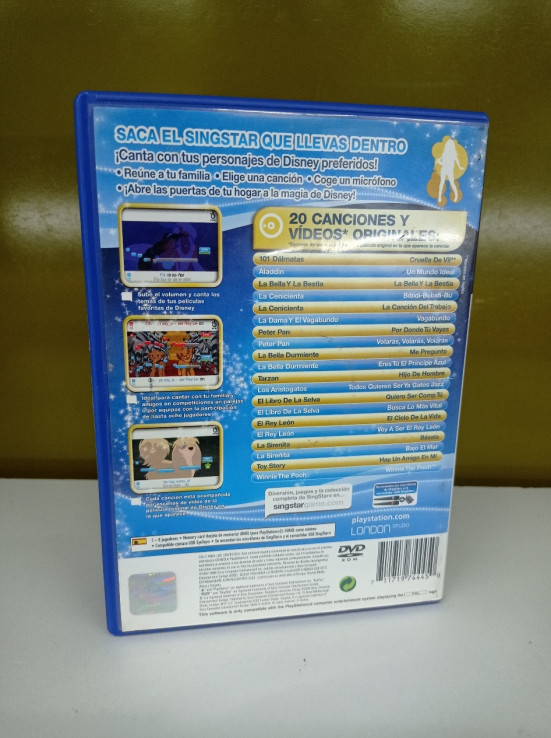 9-9-65792-3-Videojuego PS2 Singstar Canciones Disney