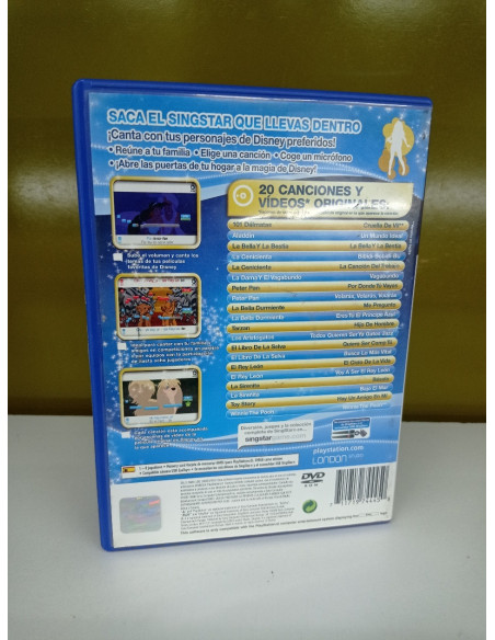 9-9-65792-3-Videojuego PS2 Singstar Canciones Disney