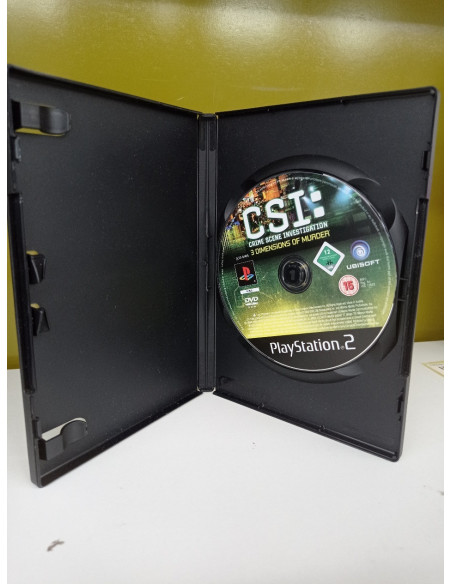 9-9-65793-1-Videojuego PS2 CSI: Crime Scene Investigation 3 Dimnsions Of Murder