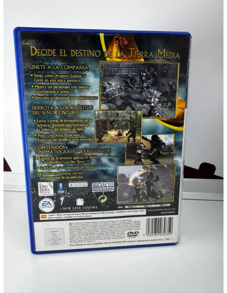 9-9-71463-3-Videojuego PS2 el señor de los anillos las dos torres