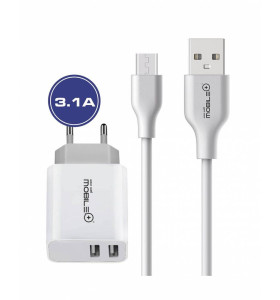 9-9-60441-1-Cargador doble MB-1042 cable usb a micro usb 