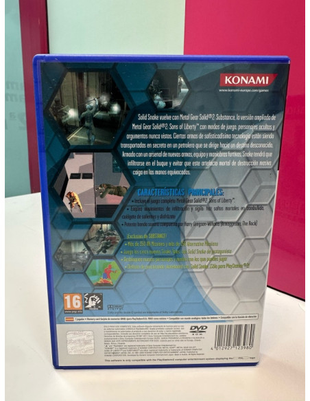 9-9-69473-3-Videojuego PS2 Metal gear solid 2 Substance