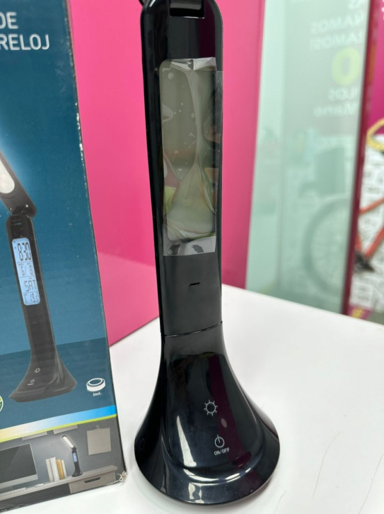 9-9-62421-4-Hogar Y Complementos Lámpara Led De Sobremesa Con Reloj