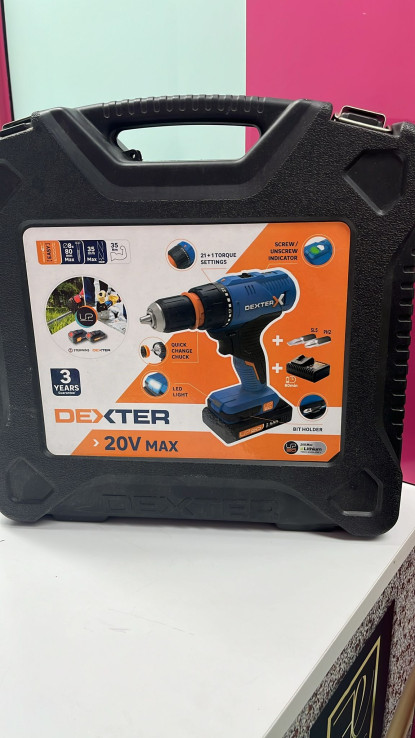 9-9-59320-2-Taladro A Bateria DEXTER 20V MAX
