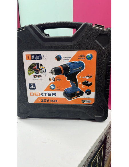 9-9-59320-2-Taladro A Bateria DEXTER 20V MAX