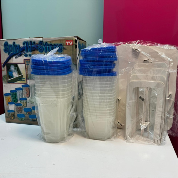 9-9-66149-2-Hogar cocina Tuppers spin n store 49 piezas (sin uso)