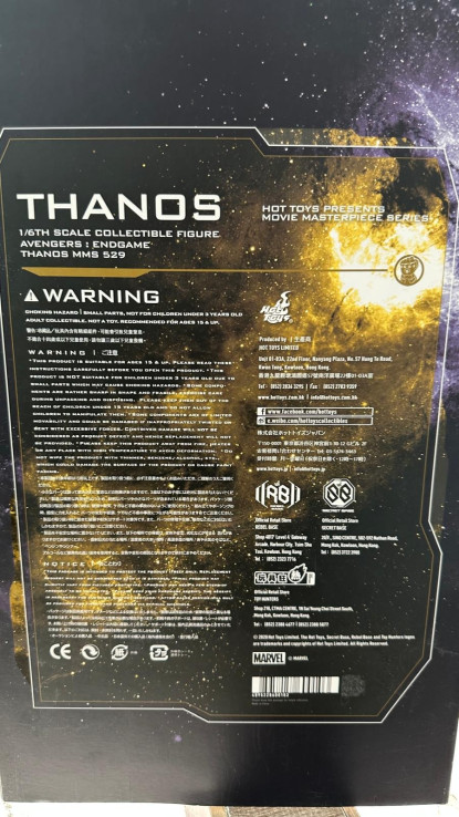 1-1-244393-5-Objetos Insólitos Hottoys-figuras De Acción Modelo Original De Thanos Endgame, Mms529, escala1 6 