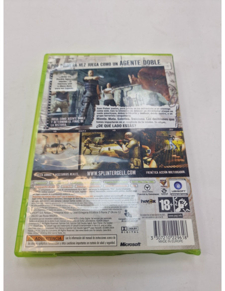 1-1-261149-2-Videojuego Xbox 360 Tom Clancy Splinter Cell Double Agent