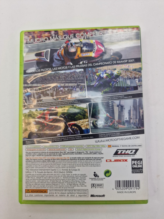 1-1-261152-2-Videojuego Xbox 360 Moto GP 07