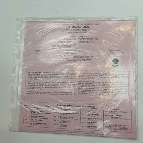 1-1-242430-2-vinilo los grandes exitos de la zarzuela vol 6 