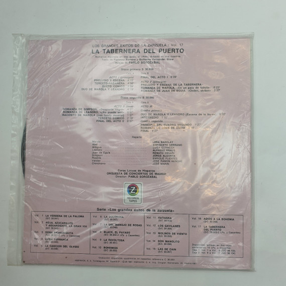 1-1-242425-2-vinilo los grandes exitos de la zarzuela vol 17
