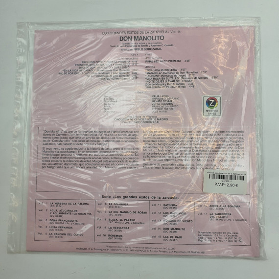 1-1-242486-2-vinilo los grandes exitos de la zarzuela vol 14