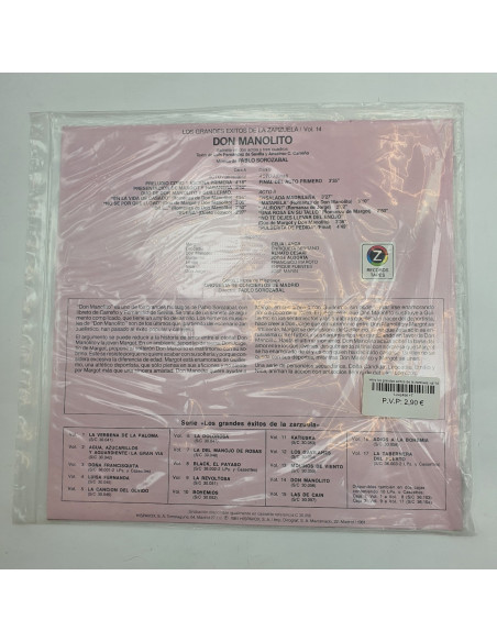 1-1-242486-2-vinilo los grandes exitos de la zarzuela vol 14