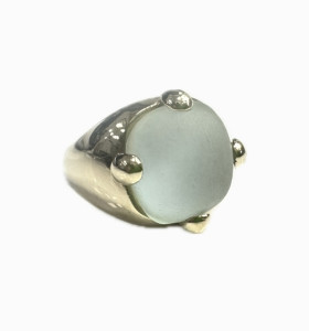 1-1-258188-1-Anillo ancho con piedra tipo Pomellato de oro amarillo 18K