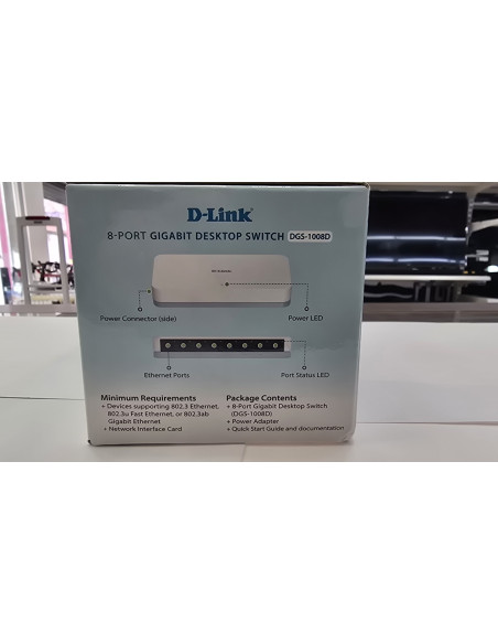 1-1-248868-2-Switch D-link 8 Port Gigabit Desktop DGS-1008 (Nuevo)