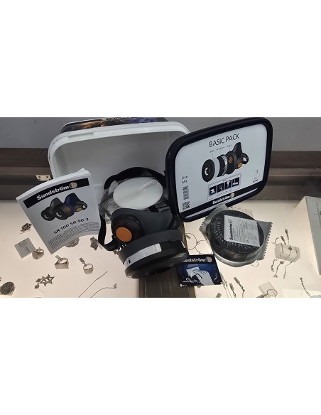 1-1-247774-1-Equipamiento Taller Sundström BASIC PACK Paquete De Media Máscara P3 Talla M L 