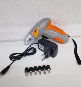 1-1-240237-1-Taladro A Bateria Atornilladora 3,6V Gris