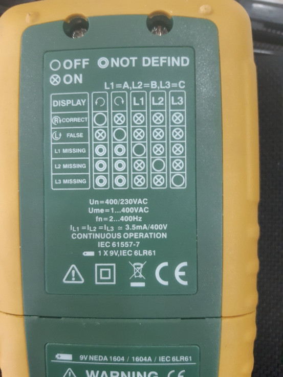 1-1-246864-2-Herramienta Especializada Indicador digital de secuencia de fase y giro Koban KSFG-01 0767533 